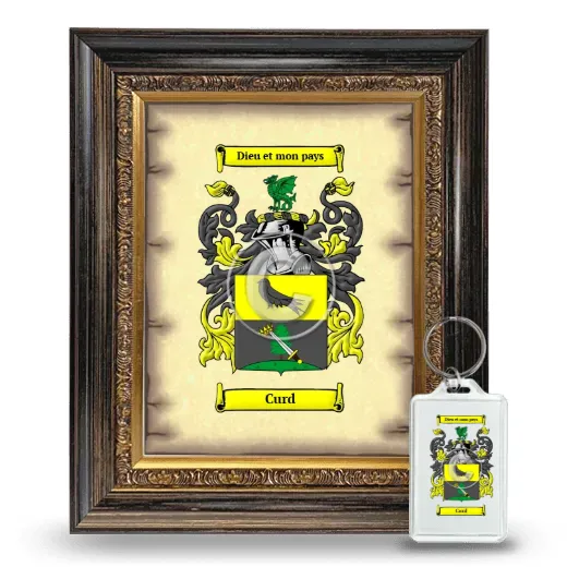Curd Framed Coat of Arms and Keychain - Heirloom