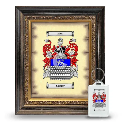 Curier Framed Coat of Arms and Keychain - Heirloom