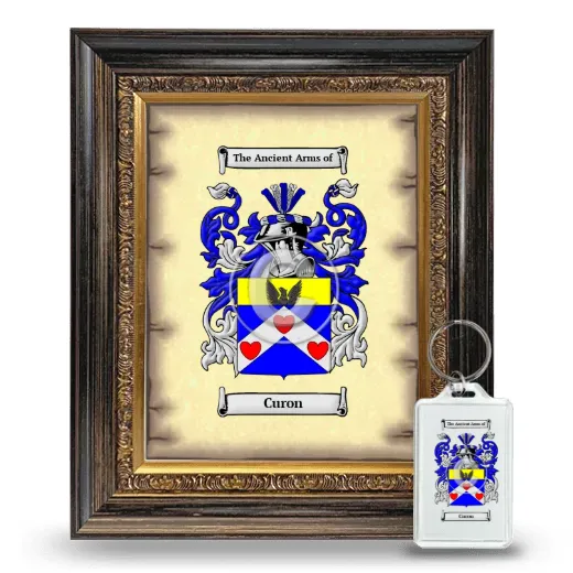 Curon Framed Coat of Arms and Keychain - Heirloom