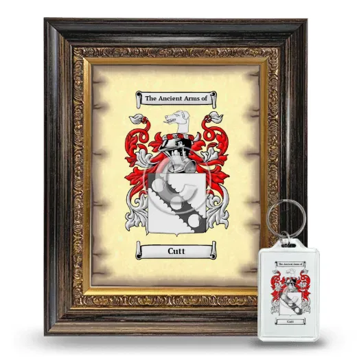 Cutt Framed Coat of Arms and Keychain - Heirloom