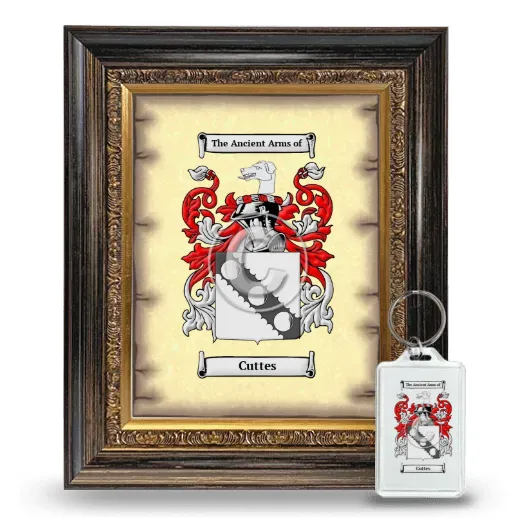 Cuttes Framed Coat of Arms and Keychain - Heirloom