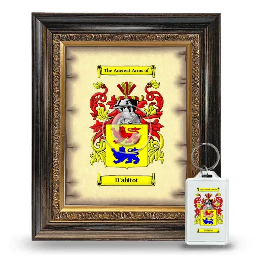 D'abitot Framed Coat of Arms and Keychain - Heirloom