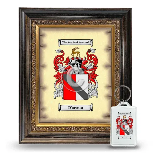 D'acosta Framed Coat of Arms and Keychain - Heirloom