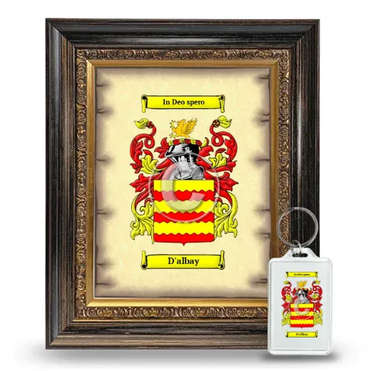 D'albay Framed Coat of Arms and Keychain - Heirloom