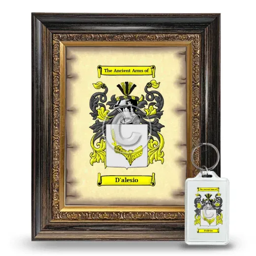 D'alesio Framed Coat of Arms and Keychain - Heirloom