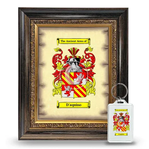 D'aquino Framed Coat of Arms and Keychain - Heirloom