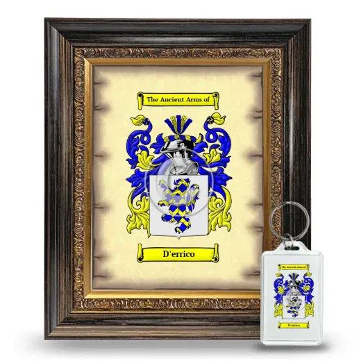 D'errico Framed Coat of Arms and Keychain - Heirloom