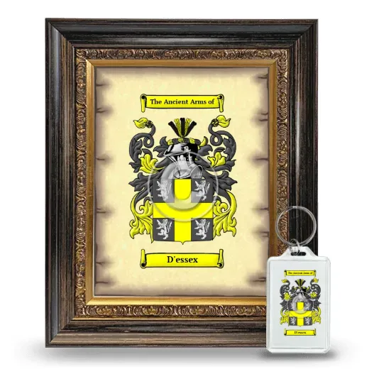 D'essex Framed Coat of Arms and Keychain - Heirloom