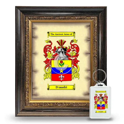D'onofri Framed Coat of Arms and Keychain - Heirloom