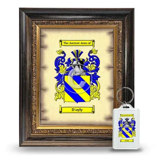 D'oyly Framed Coat of Arms and Keychain - Heirloom