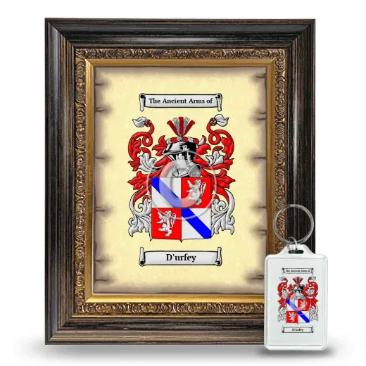 D'urfey Framed Coat of Arms and Keychain - Heirloom