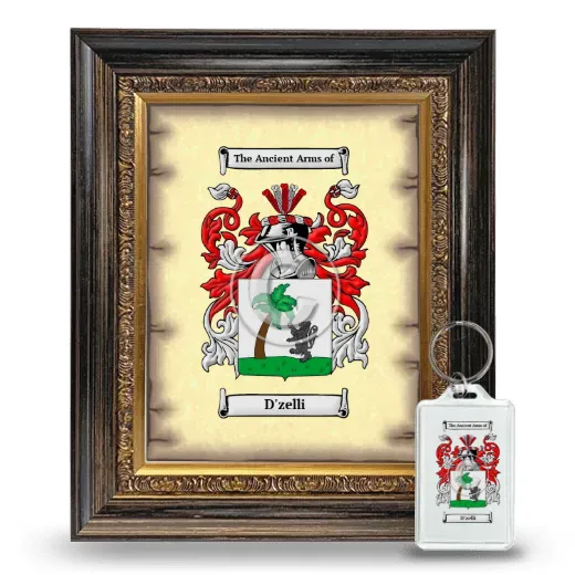 D'zelli Framed Coat of Arms and Keychain - Heirloom