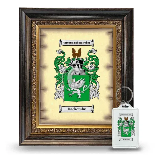 Dackombe Framed Coat of Arms and Keychain - Heirloom