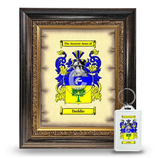 Daddio Framed Coat of Arms and Keychain - Heirloom