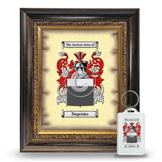 Dagenias Framed Coat of Arms and Keychain - Heirloom