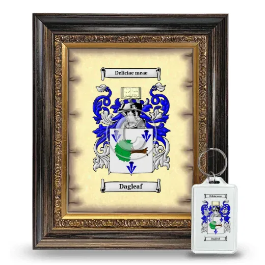 Dagleaf Framed Coat of Arms and Keychain - Heirloom
