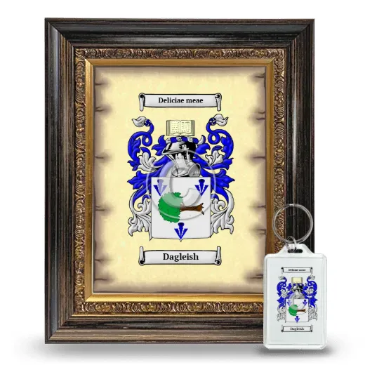 Dagleish Framed Coat of Arms and Keychain - Heirloom