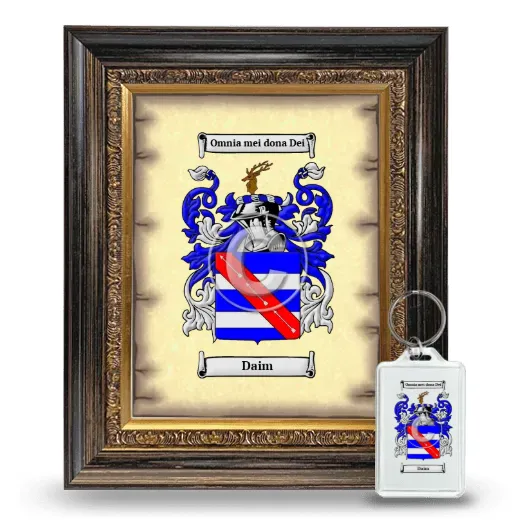 Daim Framed Coat of Arms and Keychain - Heirloom
