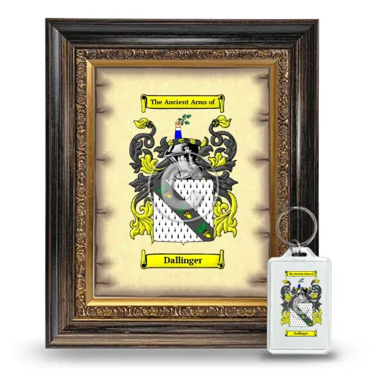 Dallinger Framed Coat of Arms and Keychain - Heirloom