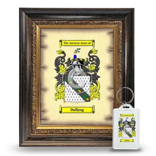 Dallyng Framed Coat of Arms and Keychain - Heirloom