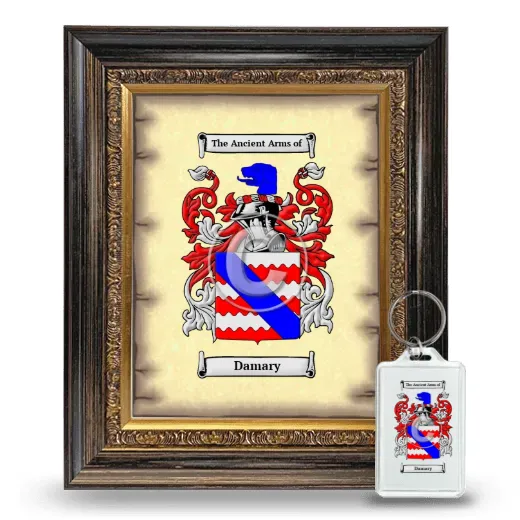 Damary Framed Coat of Arms and Keychain - Heirloom