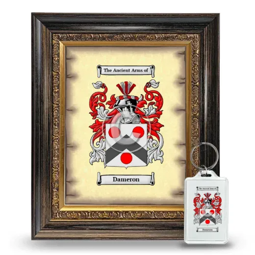 Dameron Framed Coat of Arms and Keychain - Heirloom