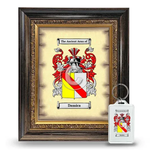 Damica Framed Coat of Arms and Keychain - Heirloom