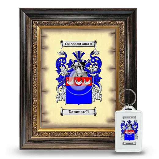 Dammarell Framed Coat of Arms and Keychain - Heirloom