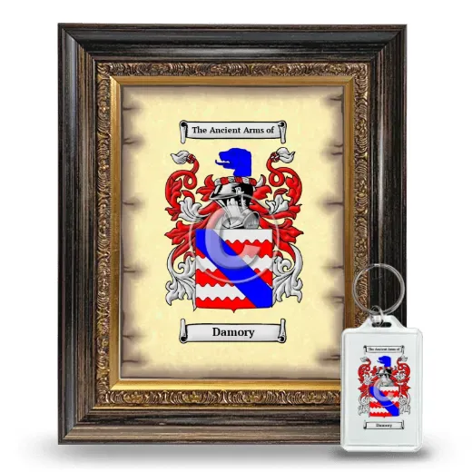 Damory Framed Coat of Arms and Keychain - Heirloom
