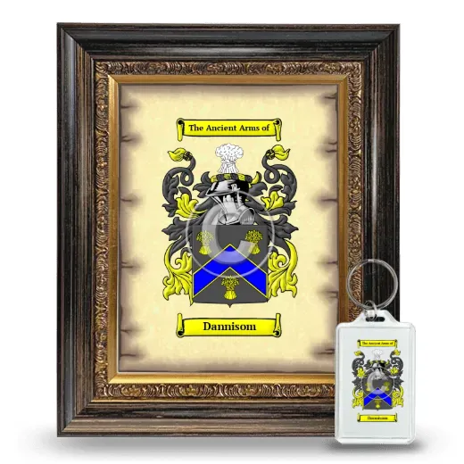 Dannisom Framed Coat of Arms and Keychain - Heirloom