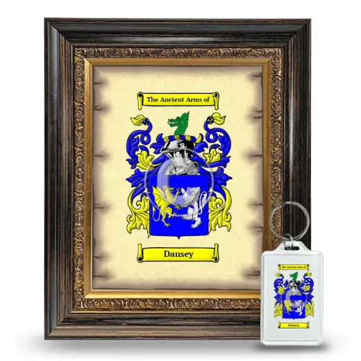 Dansey Framed Coat of Arms and Keychain - Heirloom