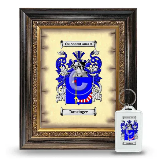 Dansinger Framed Coat of Arms and Keychain - Heirloom