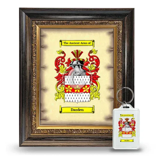 Darden Framed Coat of Arms and Keychain - Heirloom