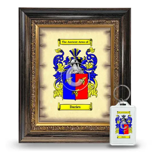 Daries Framed Coat of Arms and Keychain - Heirloom