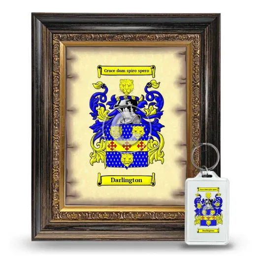 Darlington Framed Coat of Arms and Keychain - Heirloom