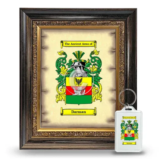 Darman Framed Coat of Arms and Keychain - Heirloom