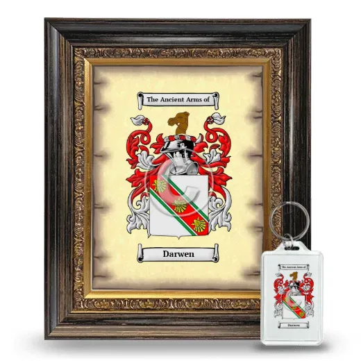 Darwen Framed Coat of Arms and Keychain - Heirloom