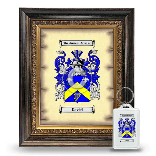 Daviel Framed Coat of Arms and Keychain - Heirloom