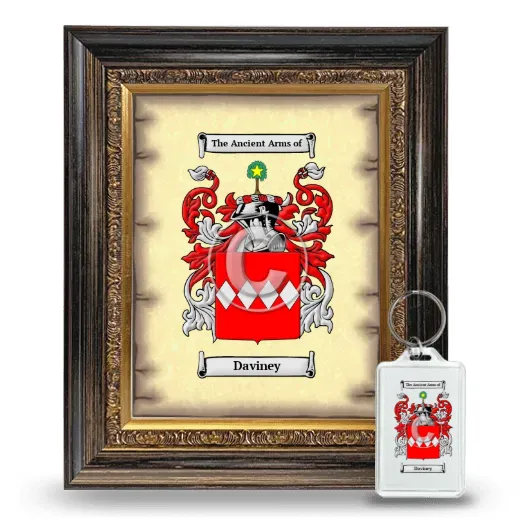 Daviney Framed Coat of Arms and Keychain - Heirloom