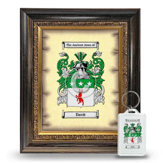 Davit Framed Coat of Arms and Keychain - Heirloom