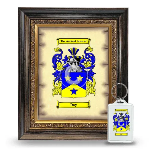 Day Framed Coat of Arms and Keychain - Heirloom