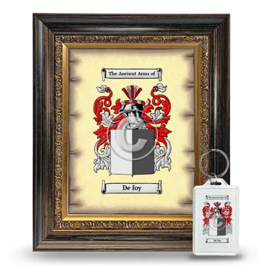 De foy Framed Coat of Arms and Keychain - Heirloom