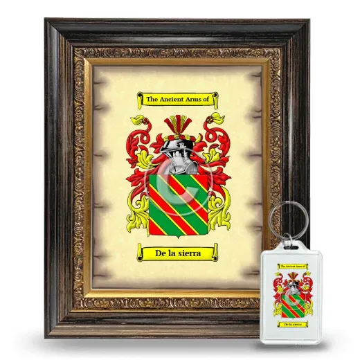 De la sierra Framed Coat of Arms and Keychain - Heirloom