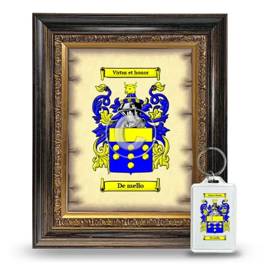 De mello Framed Coat of Arms and Keychain - Heirloom