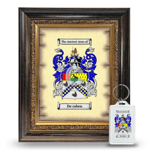 De raben Framed Coat of Arms and Keychain - Heirloom