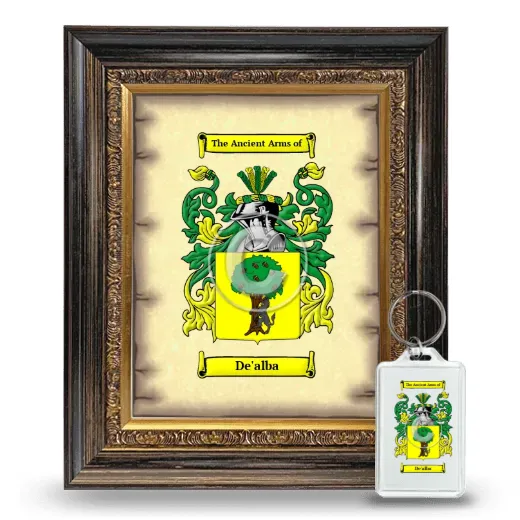 De'alba Framed Coat of Arms and Keychain - Heirloom