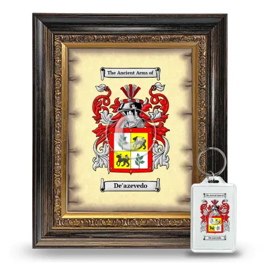 De'azevedo Framed Coat of Arms and Keychain - Heirloom
