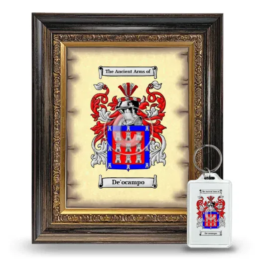 De'ocampo Framed Coat of Arms and Keychain - Heirloom