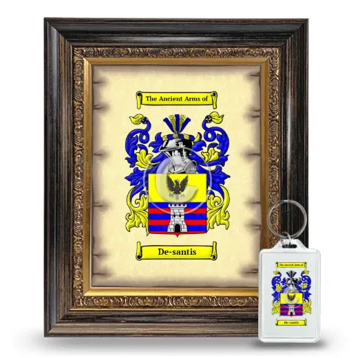 De-santis Framed Coat of Arms and Keychain - Heirloom