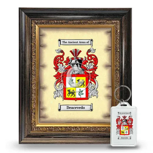 Deacevedo Framed Coat of Arms and Keychain - Heirloom